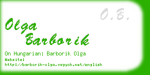 olga barborik business card